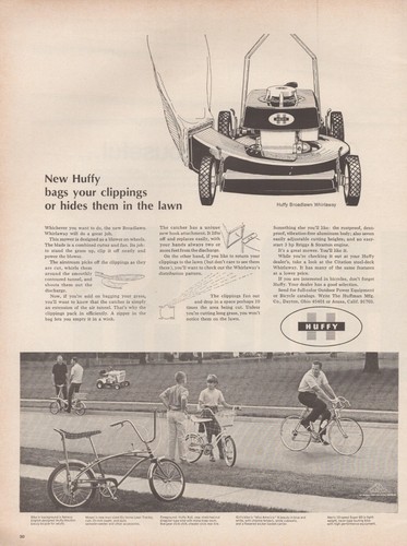 1967 huffy lawn mower - huffy,